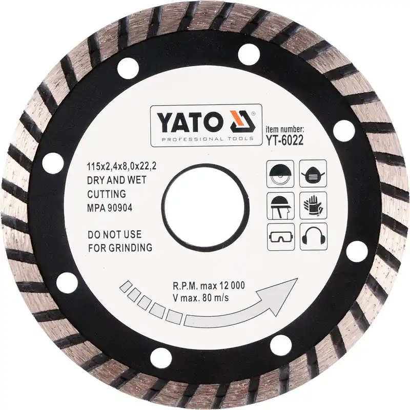 Nejlepší Cena Yato Kotouč diamantový 115 x 22,2 x 2,4 mm turbo