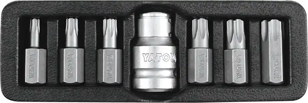Výprodej Sada bitů YATO TORX s otvorem 7 kusů