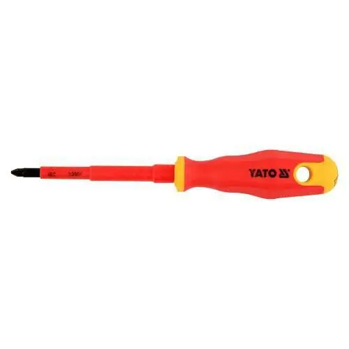 Značkový Yato Šroubovák křížový PZ2 x 100 mm izolovaný 1kV