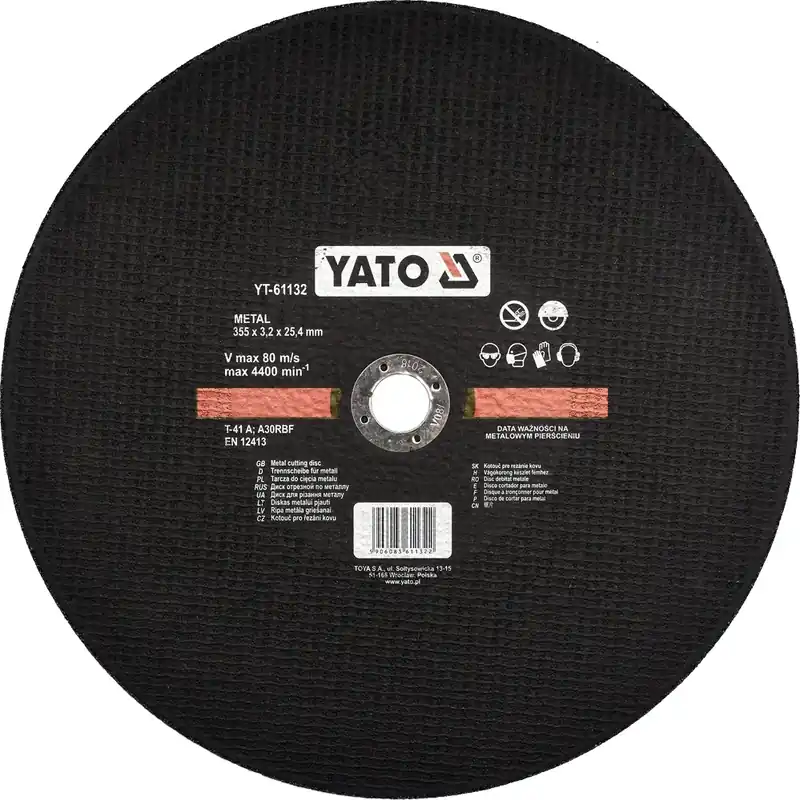 Kotouč na kov 355 x 25,4 x 3,2 mm Yato YT-61132 Speciální Cena