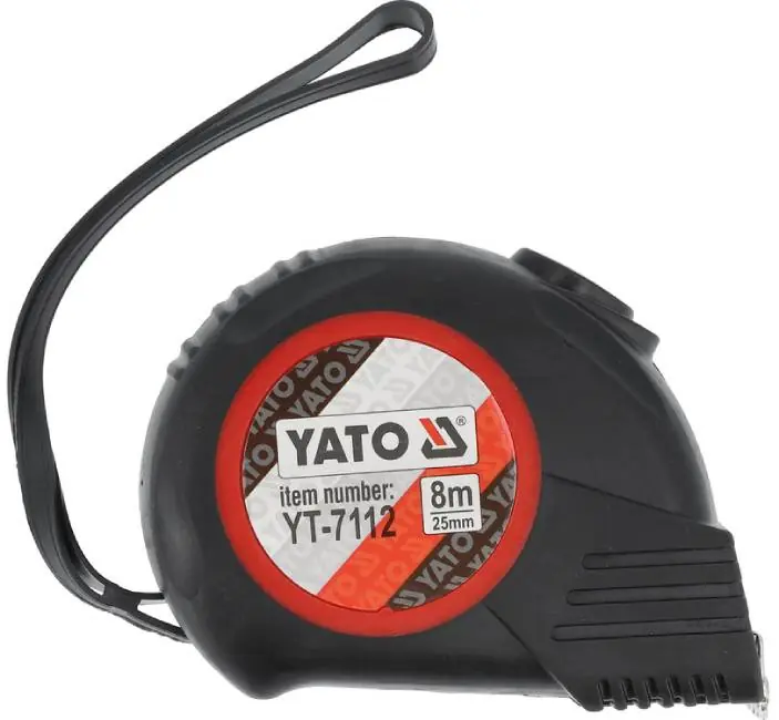 Metr svinovací 8 m x 25 mm autostop Yato YT-7112 Ověřený