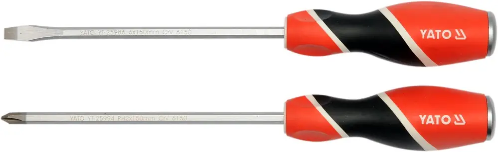 Sada šroubováků 2ks, - 6mm, + PH2, úderové Yato YT-25998 Top Prodej
