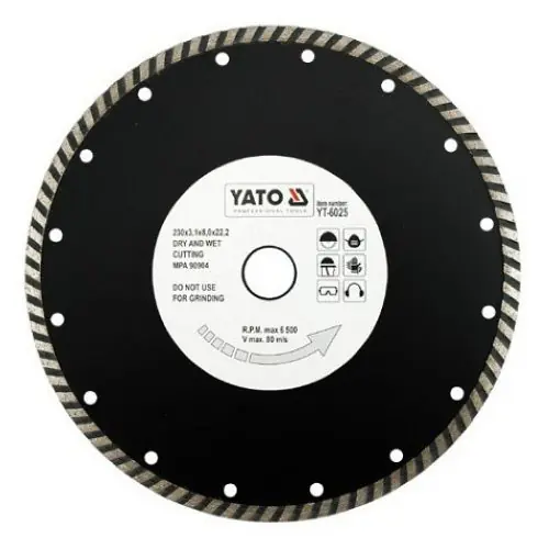 Yato Kotouč diamantový 230 x 22,2 x 3,1 mm turbo Nová Kolekce