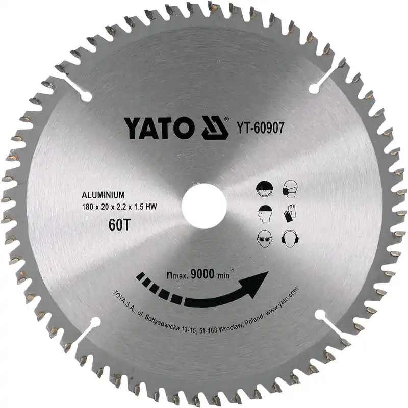 Kotouč na hliník 180 x 20 mm 60z Yato YT-60907 Odeslání Ihned