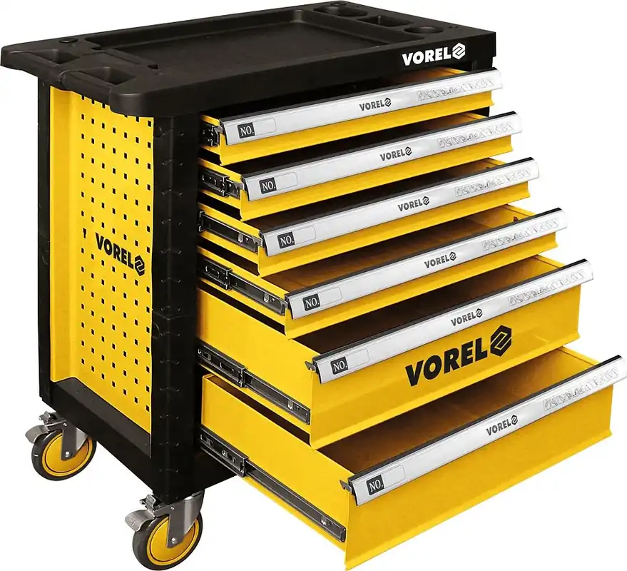 Přímo Od Výrobce Vorel servisní vozík 6 zásuvek TO-58539 - bez vybavení
