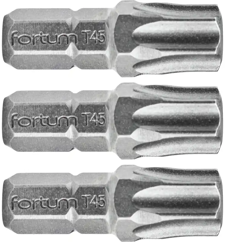 Aktuální Hrot TORX, sada 3ks, T 45x25mm, S2 FORTUM