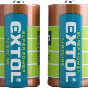 Tovární Cena Baterie alkalické, 2ks, 1,5V C (LR14) EXTOL ENERGY