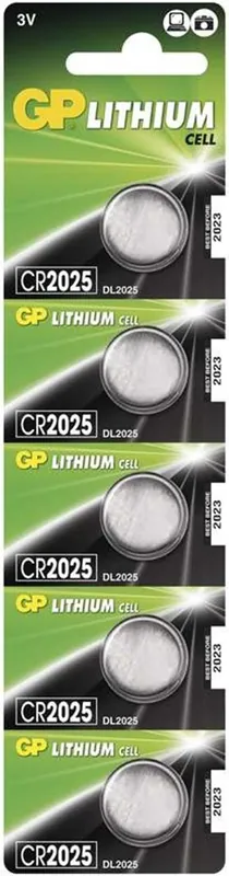 Super Cena GP Lithium knoflíková baterie CR2025/5 (5ks)