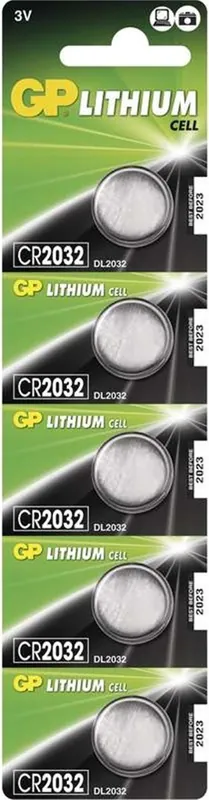 GP Lithium knoflíková baterie CR2032/5 (5ks) Vysoce Kvalitní