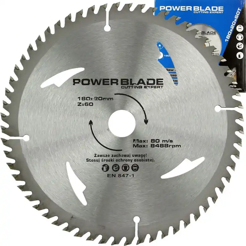 Kotouč pilový s SK plátky (vidiový), 180mmx20mmx60T POWER BLADE Nejprodávanější