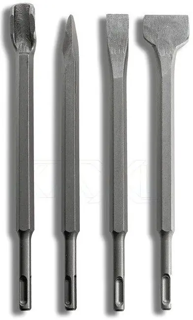 Sekáče SDS PLUS, sada 4ks, 250mm, plochý 20mm, plochý 40mm, špičatý, drážkovací, MAR-POL M23600 Top Prodej