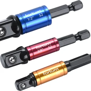 Adaptéry do vrtačky s otoč.úchytem 3ks, 1/4"-3/8"-1/2", S2 FORTUM Ihned K Objednání