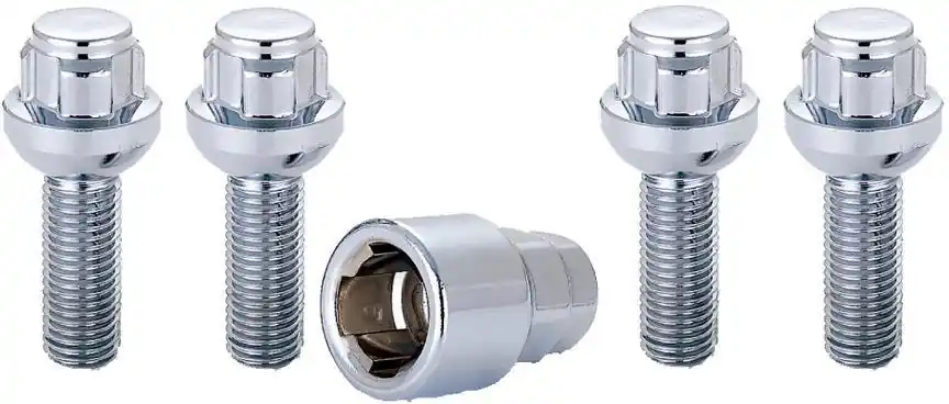 Originální Bezpečnostní kolové šrouby M12x1.5 L28 koule R13, délka závitu 28 mm, klíč 19