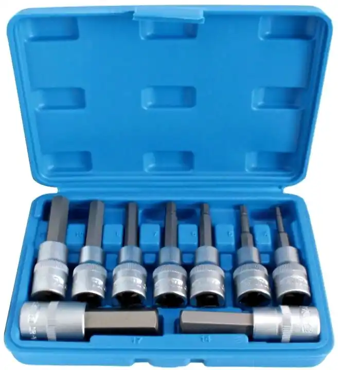 Vrácení Zdarma Zástrčné hlavice Imbus 1/2" H4-H17, prodloužené 80 mm, sada 9 ks - SATRA S-H912S