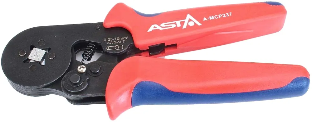Krimpovací kleště 0.25 - 10 mm2, samonastavovací 4hranné, na dutinky - ASTA A-MCP237 Akce