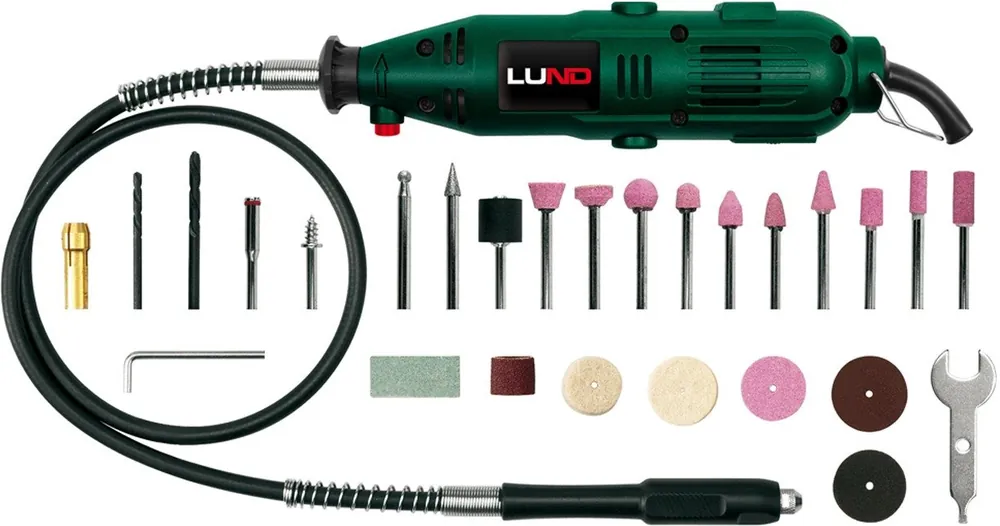 Bruska mini 135 W + 40 ks příslušenství LUND Lund TO-79314 Levný