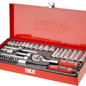 Značkový Sada nářadí 1/4" EXTOL Premium 45ks