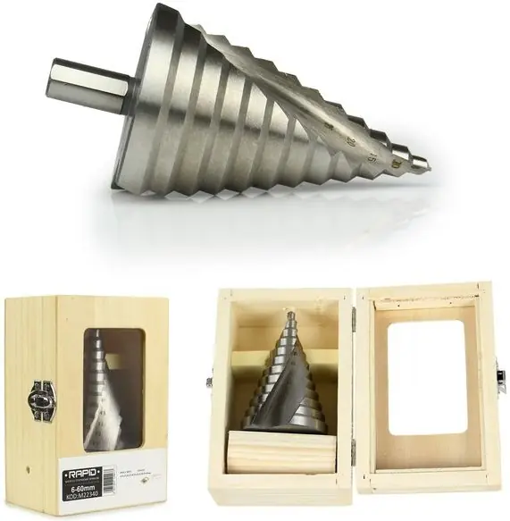 Stupňovitý vrták se spirálou 6-60mm HSS RAPID M22340 Oblíbený