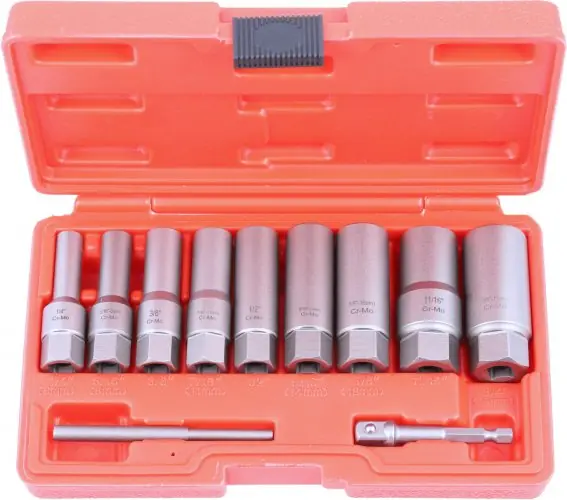 Rychlé Dodání Hlavice 3/8" na demontáž poškozených šroubů, 6-19 mm, 11 ks - QUATROS QS50929
