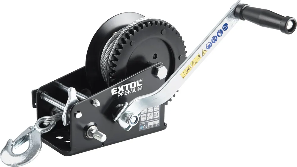 Levný EXTOL PREMIUM naviják lanový s klikou, do 1350kg/10m lanko - 8861305