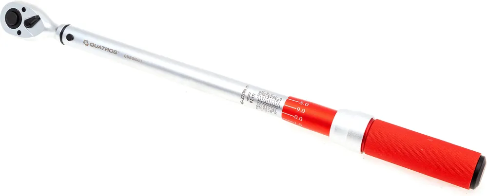 Momentový klíč 1/2" 40-220 Nm, zvýšená přesnost 3 %, s certifikátem - QUATROS QS59220 Sleva