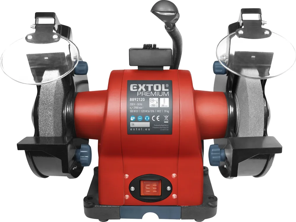 Levný Stolní bruska dvoukotoučová EXTOL PREMIUM 520W