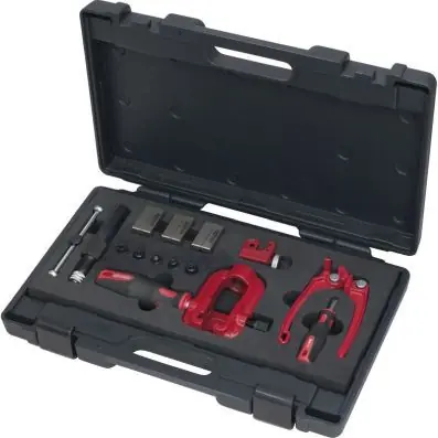 Univerzální souprava obrubovačky s hydraulickým vřetenem FLAREFIX 1, 16dílná KS TOOLS 122.1290 Nízká Cena