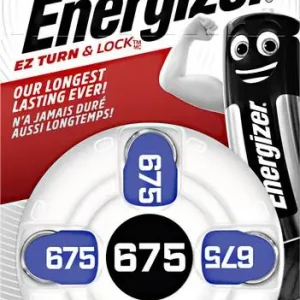Tovární Cena Energizer baterie do naslouchadel 1.4V Audio 675/PR44 (4ks)