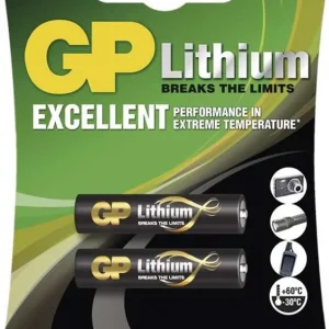 Bezpečná Platba GP Lithium baterie AAA LR03/2 (2ks)