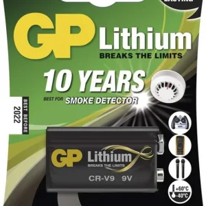 Finální Výprodej GP Lithium 9V baterie CR-V9/LA522 (1ks)