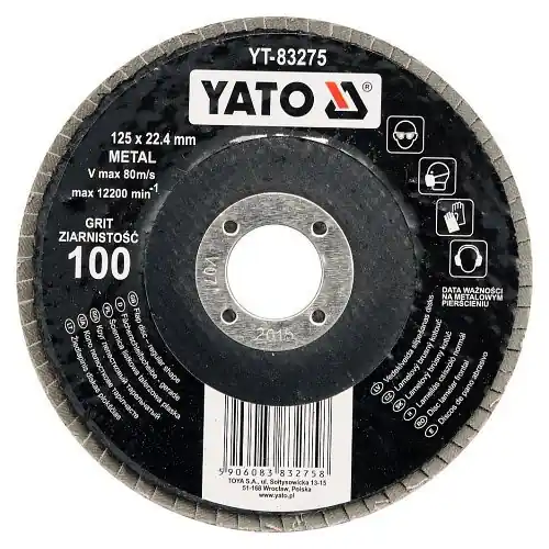 Ihned K Objednání Yato Kotouč lamelový korundový 125 x 22,4 mm P40