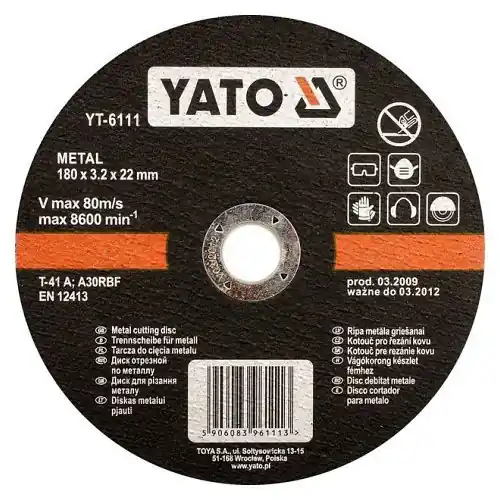 Yato Kotouč na kov 230 x 22 x 2,0 mm Koupit Online