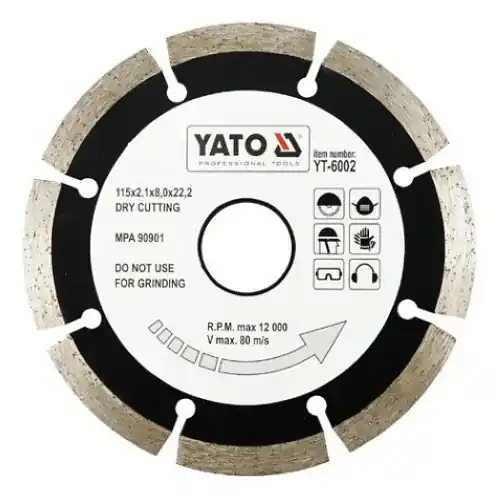 Vysoce Kvalitní Yato Kotouč diamantový 115 x 22,2 x 2,1 mm