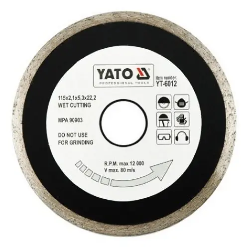 Yato Kotouč diamantový 115 x 22,2 x 2,1 mm hladký Nejlepší Cena