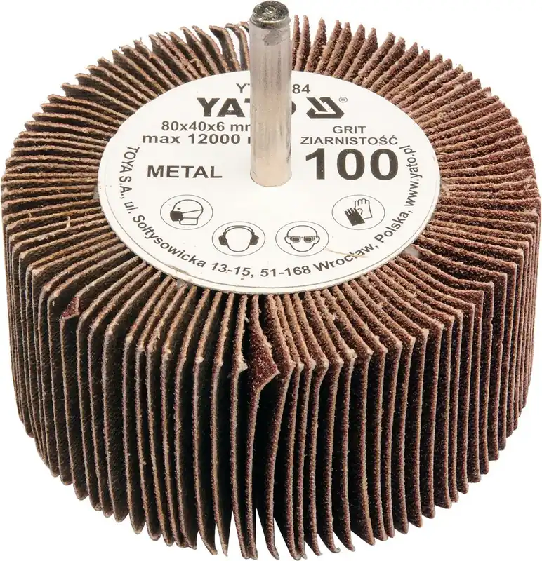 Poslední Šance Yato Kotouč lamelový radiální 80x40 P-150 s hřídelí 6 mm