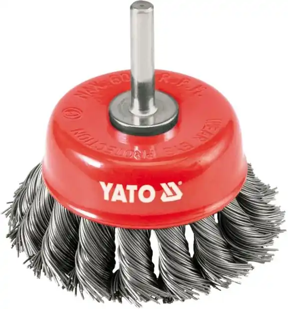 Kartáč drátěný čelní s nástavcem do vrtačky 75 mm Yato YT-4752 Ověřený