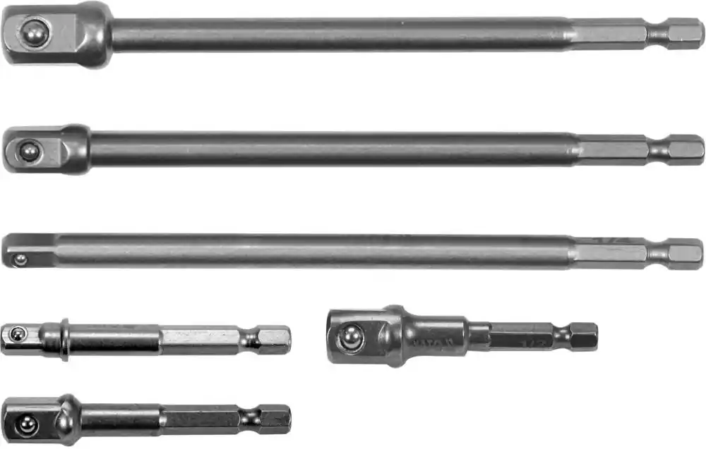 Koupit Online Sada adaptérů do vrtačky HEX 1/4" na gola hlavice 6 ks Yato YT-04629