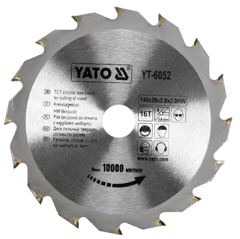 Kotouč na dřevo 140 x 20 mm 16z Yato YT-6052 Bezpečná Platba