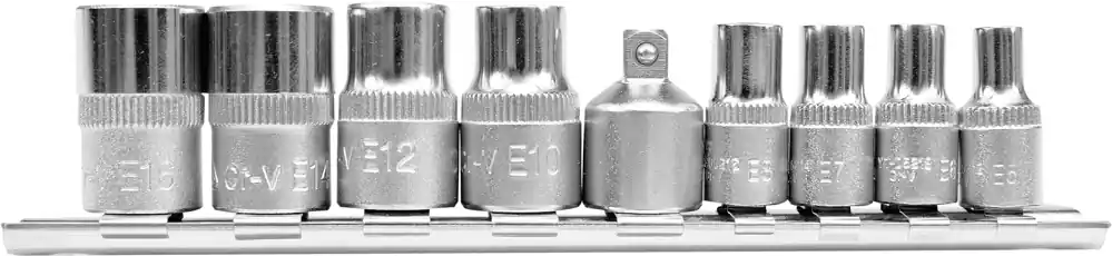 Nejprodávanější Sada hlavic 1/4", 3/8" YATO TORX 9 ks