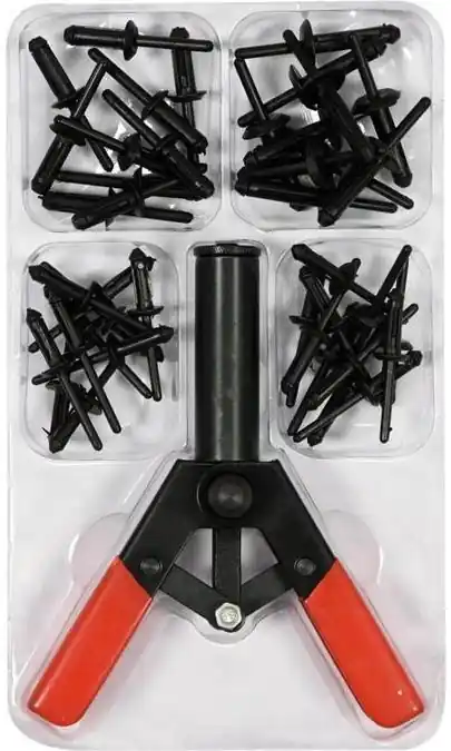 Nýtovačka ruční 165 mm, plastové nýty 5;6,3;6,6 mm 41 ks Yato YT-35970 Super Cena