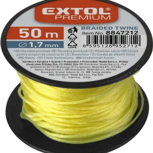 Výprodej Provázek stavební, 1,7mm, 50m, žlutý EXTOL PREMIUM