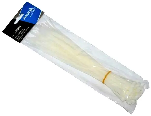 Stahovací pásky 5 x 250 mm, 50 kusů, bílá barva - ASTA A-CT52W Pouze Dnes
