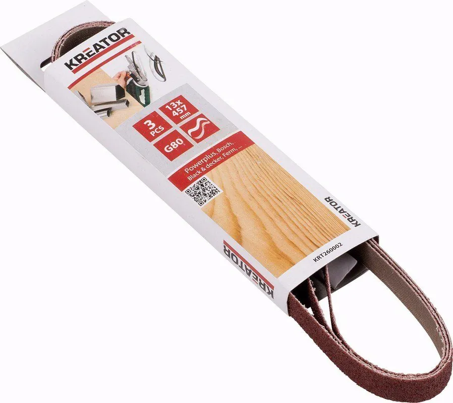 Vrácení Zdarma Brusný pás 13 x 457mm G80 3ks Kreator KRT260002