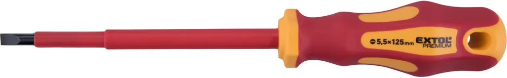 Šroubovák elektrikářský, (-)5,5x125mm, VDE, CrV EXTOL PREMIUM Tovární Cena