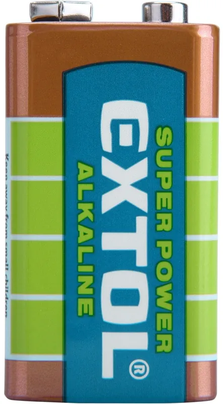 Baterie alkalické, 1ks, 9V (6LR61) EXTOL ENERGY Nejprodávanější