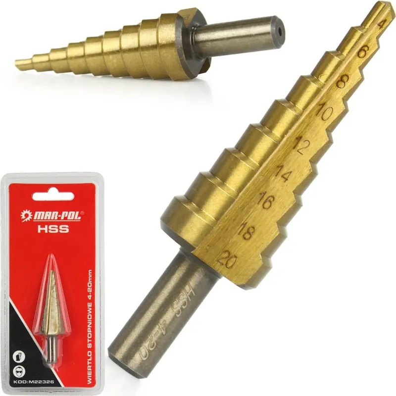 Stupňovitý vrták 4-20mm HSS MAR-POL M22326 Nejlepší Volba