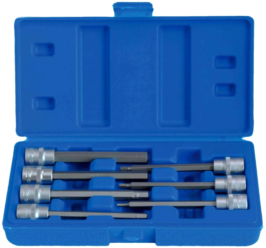 Originální Zástrčné hlavice Imbus 3/8", rozměry H3 - H10, prodloužené 110 mm, sada 7 ks - SATRA S-SLH738