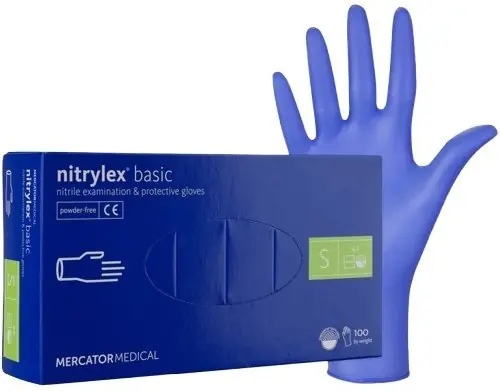 Oblíbený Rukavice vyšetřovací nitrilové vel.S 100ks, bez pudru
