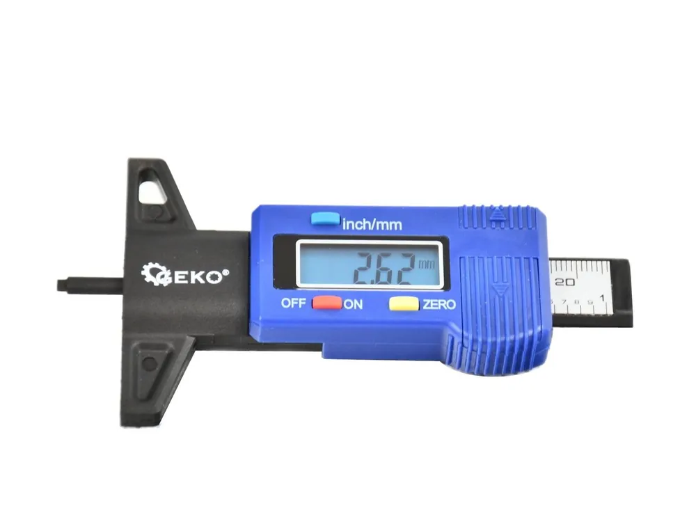 Aktuální Digitální měřič hloubky dezénu pneumatik, rozsah 0 - 25,4 mm GEKO G01269