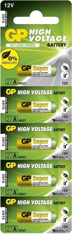 GP Alkaline baterie 12V A27/5 (5ks) Rychlé Dodání